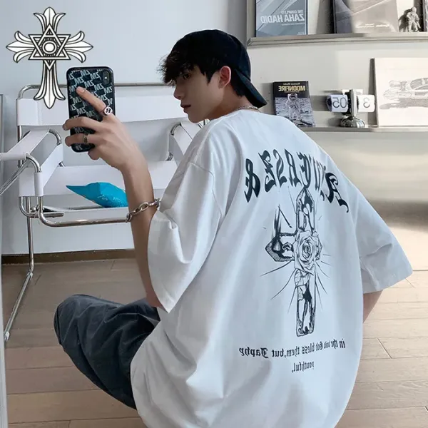 【2026】chrome hearts/クロムハーツサンスクリットカジュアル半袖 ゆったり男女カップルTシャツです 【2026】chrome hearts/クロムハーツサンスクリットカジュアル半袖 ゆったり男女カップルTシャツです