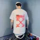 【2026】Off-White(オフホワイト)  　半袖シャツ　Tシャツ   プリント　100％純綿生地　快適　通気性が良い　シンプルの風格　かっこいい　白　男女兼用