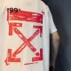 【2026】Off-White(オフホワイト)  　半袖シャツ　Tシャツ   プリント　100％純綿生地　快適　通気性が良い　シンプルの風格　かっこいい　白　男女兼用