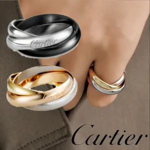 【2026】【Cartier】カルティエ トリニティ リング 2色 男女兼用 【2026】【Cartier】カルティエ トリニティ リング 2色 男女兼用