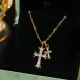 【2026】【Chrome Hearts】ネックレス、ダブルクロスネックレス高いファッションセンス