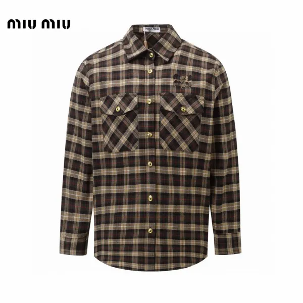 【Miumiu公式旗艦店】ミュウミュウ シャツ ご好評に付き再入荷 250219 【Miumiu公式旗艦店】ミュウミュウ シャツ ご好評に付き再入荷 250219