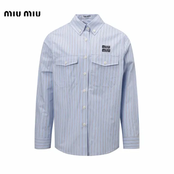 【Miumiu公式旗艦店】ミュウミュウ シャツ ご好評に付き再入荷 250219 【Miumiu公式旗艦店】ミュウミュウ シャツ ご好評に付き再入荷 250219