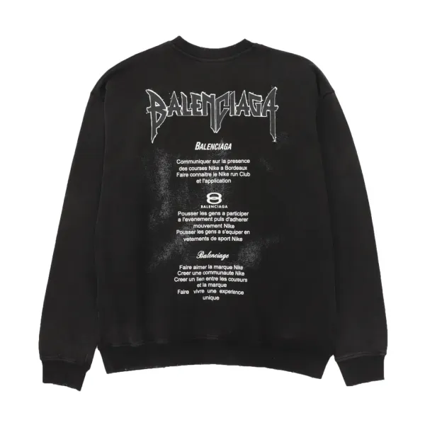 【BALENCIAGA 公式旗艦店】バレンシアガ 丸首の衛衣 スウェット ご好評に付き再入荷！241127