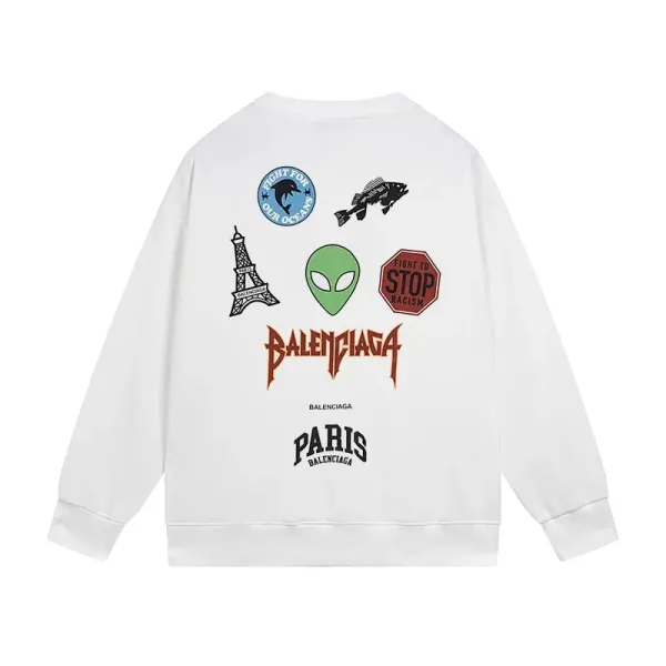 【BALENCIAGA 公式旗艦店】バレンシアガ 丸首の衛衣 スウェット ご好評に付き再入荷!241127 【BALENCIAGA 公式旗艦店】バレンシアガ 丸首の衛衣 スウェット ご好評に付き再入荷!241127