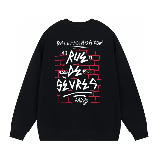 【BALENCIAGA 公式旗艦店】バレンシアガ 丸首の衛衣 スウェット ご好評に付き再入荷! 【BALENCIAGA 公式旗艦店】バレンシアガ 丸首の衛衣 スウェット ご好評に付き再入荷!