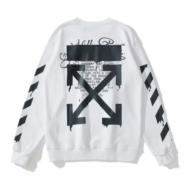 【OFF-WHITE 公式旗艦店】オフホワイト 丸首の衛衣 スウェットご好評に付き再入荷! 241127 【OFF-WHITE 公式旗艦店】オフホワイト 丸首の衛衣 スウェットご好評に付き再入荷! 241127