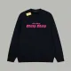 【Miumiu 公式旗艦店】ミュウミュウ  丸首の衛衣 スウェット ご好評に付き再入荷！241122