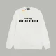 【Miumiu 公式旗艦店】ミュウミュウ  丸首の衛衣 スウェット ご好評に付き再入荷！241122