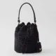 PRADA プラダ◆ラフィア×レザー ミニバケットバッグ ストラップ付 15*19*10CM 240920 PRADA プラダ◆ラフィア×レザー ミニバケットバッグ ストラップ付 15*19*10CM 240920