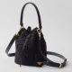 PRADA プラダ◆ラフィア×レザー ミニバケットバッグ ストラップ付 15*19*10CM 240920 PRADA プラダ◆ラフィア×レザー ミニバケットバッグ ストラップ付 15*19*10CM 240920