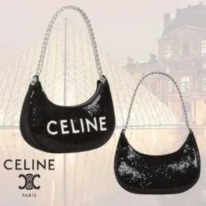 新作国内入手困難★【CELINE】セリーヌ スパンコール ショルダーバッグ 23*14*7cm 新作国内入手困難★【CELINE】セリーヌ スパンコール ショルダーバッグ 23*14*7cm