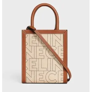 【CELINE】セリーヌ ロゴプリント入り ミニ バーティカル カバ 17*20*4cm 【CELINE】セリーヌ ロゴプリント入り ミニ バーティカル カバ 17*20*4cm