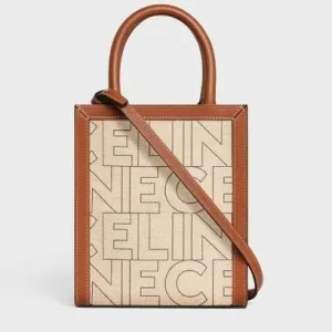 【CELINE】セリーヌ ロゴプリント入り ミニ バーティカル カバ 17*20*4cm 【CELINE】セリーヌ ロゴプリント入り ミニ バーティカル カバ 17*20*4cm