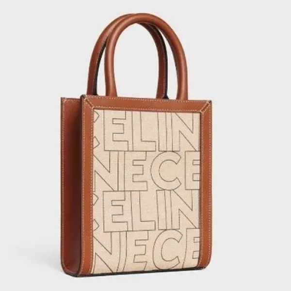 【CELINE】セリーヌ ロゴプリント入り ミニ バーティカル カバ 17*20*4cm 【CELINE】セリーヌ ロゴプリント入り ミニ バーティカル カバ 17*20*4cm
