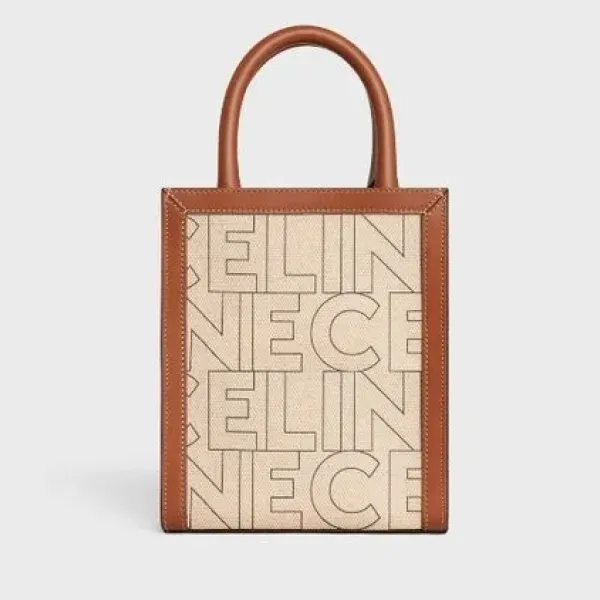 【CELINE】セリーヌ ロゴプリント入り ミニ バーティカル カバ 17*20*4cm 【CELINE】セリーヌ ロゴプリント入り ミニ バーティカル カバ 17*20*4cm