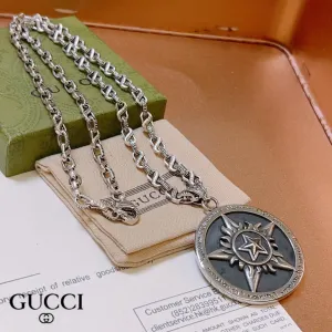 【GUCCI】ネックレス、新しいネックレス万能シンプルファッションオーナメント 【GUCCI】ネックレス、新しいネックレス万能シンプルファッションオーナメント
