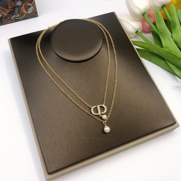 【DIOR】ネックレス、新しいネックレス万能シンプルファッションオーナメント 【DIOR】ネックレス、新しいネックレス万能シンプルファッションオーナメント