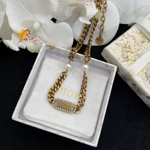 【DIOR】ネックレス、新しいネックレス万能シンプルファッションオーナメント 【DIOR】ネックレス、新しいネックレス万能シンプルファッションオーナメント