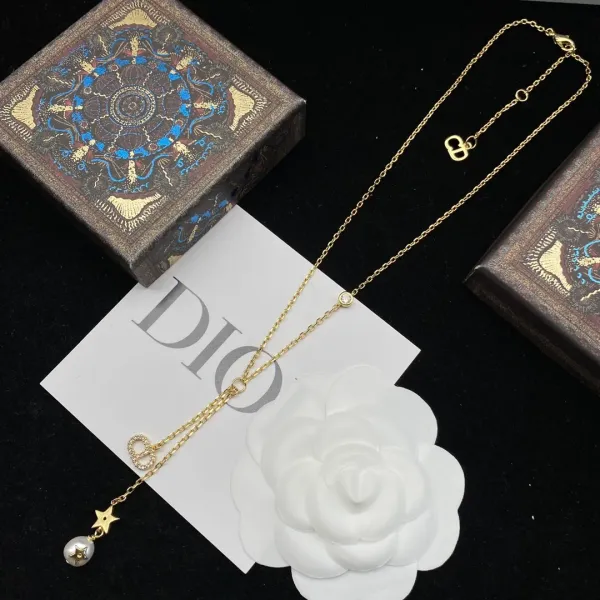 【DIOR】ネックレス、新しいネックレス万能シンプルファッションオーナメント 【DIOR】ネックレス、新しいネックレス万能シンプルファッションオーナメント