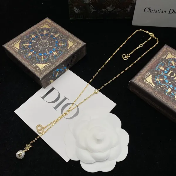 【DIOR】ネックレス、新しいネックレス万能シンプルファッションオーナメント 【DIOR】ネックレス、新しいネックレス万能シンプルファッションオーナメント