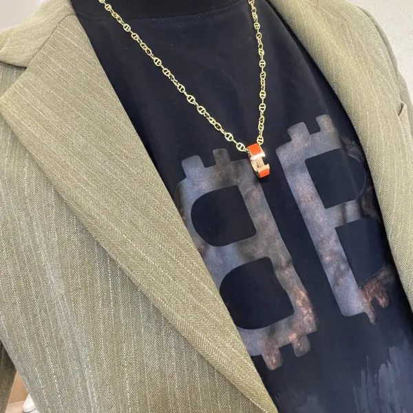 【HERMES】ネックレス、新しいネックレス万能シンプルファッションオーナメント 240730 【HERMES】ネックレス、新しいネックレス万能シンプルファッションオーナメント 240730
