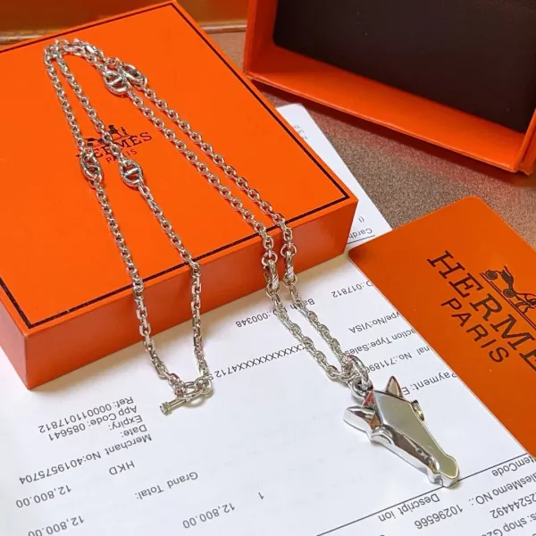 【HERMES】ネックレス、新しいネックレス万能シンプルファッションオーナメント 240730 【HERMES】ネックレス、新しいネックレス万能シンプルファッションオーナメント 240730
