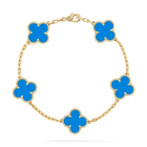 【Vancleef & Arpels】 ヴィンテージ アルハンブラ ブレスレット、5モチーフ 【Vancleef & Arpels】 ヴィンテージ アルハンブラ ブレスレット、5モチーフ