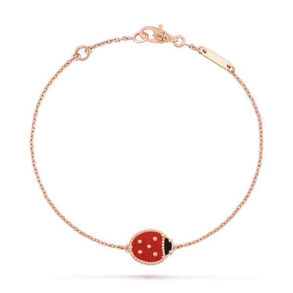 【Vancleef & Arpels】 ラッキー スプリング ブレスレット、クローズドウィング レディバグ