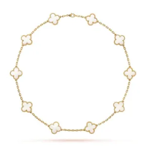 【Vancleef & Arpels】 ヴィンテージ アルハンブラ ネックレス、10モチーフ 【Vancleef & Arpels】 ヴィンテージ アルハンブラ ネックレス、10モチーフ
