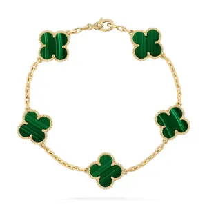 【Vancleef & Arpels】 ヴィンテージ アルハンブラ ブレスレット、5モチーフ 【Vancleef & Arpels】 ヴィンテージ アルハンブラ ブレスレット、5モチーフ