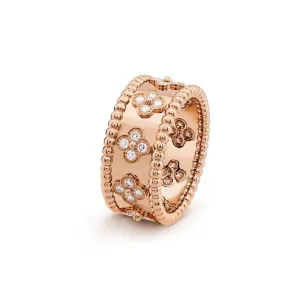 【Vancleef & Arpels】 ペルレ クローバー リング、ミディアムモデル 【Vancleef & Arpels】 ペルレ クローバー リング、ミディアムモデル