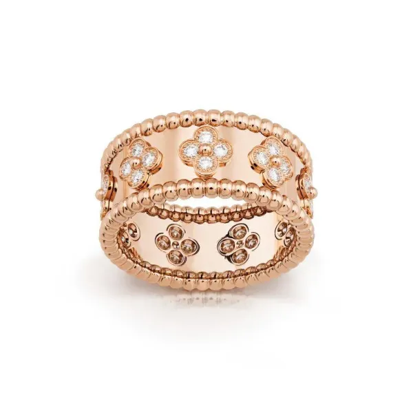 【Vancleef & Arpels】 ペルレ クローバー リング、ミディアムモデル