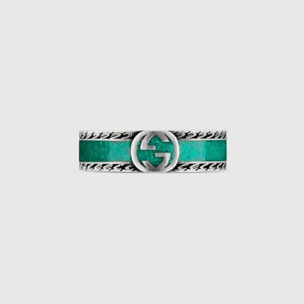 GUCCI エナメル インターロッキングG ブレスレット