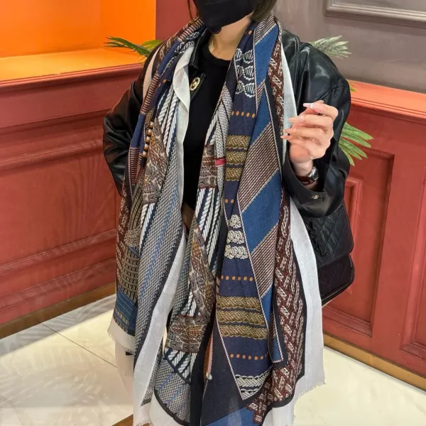 【HERMES エルメス 】スカーフ100*200CM 241210 【HERMES エルメス 】スカーフ100*200CM 241210